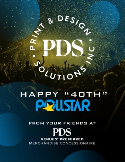 Happy 40th Pollstar from your Friends at PDS