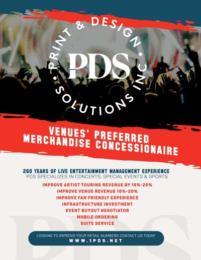 PDS is Venue's Preferred Merchandise Concessionaire