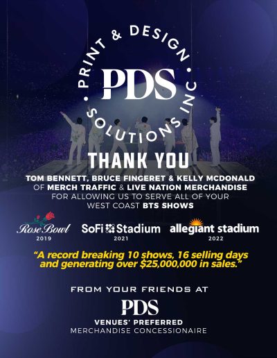 PDS Congratulates Rose Bowl, SoFi Stadium, and Allegiant Stadium for 10 record breaking shows