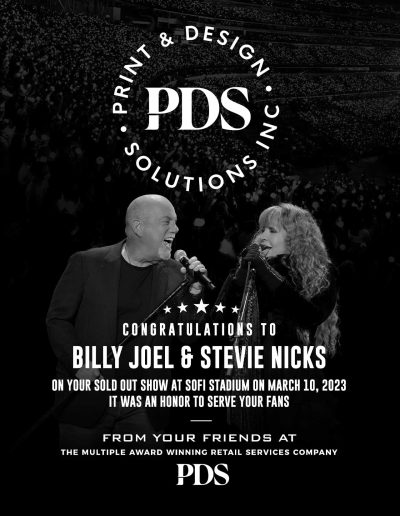 Congratulations to Billy Joel & Stevie Nicks on sold out show at SoFi Stadium