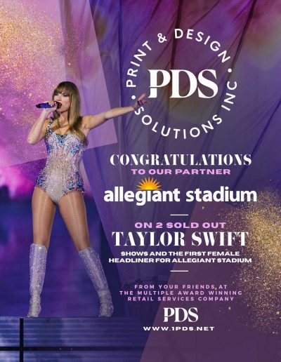 Taylor Swift signing at Allegiant Stadium
