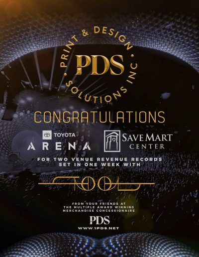 PDS Congratulates Tool for record-breaking performancers