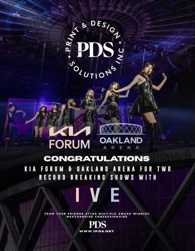 PDS congratulates Kia Forum Oakland Arena for Record-Breaking IVE Shows