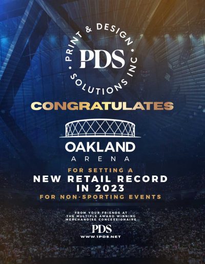 PDS congratulates Oakland Arena for 2023 Retail Record